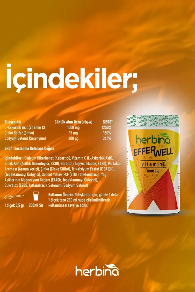 Efferwell C Vitamini içerik ve kullanım bilgileri