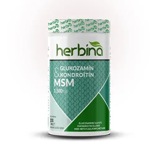 Herbina Glukozamin Kondroitin MSM ürün ambalajı
