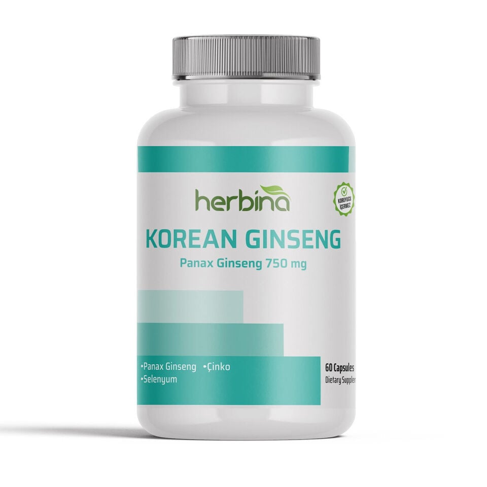 Herbina Kore Ginseng tablet ürün şişesi