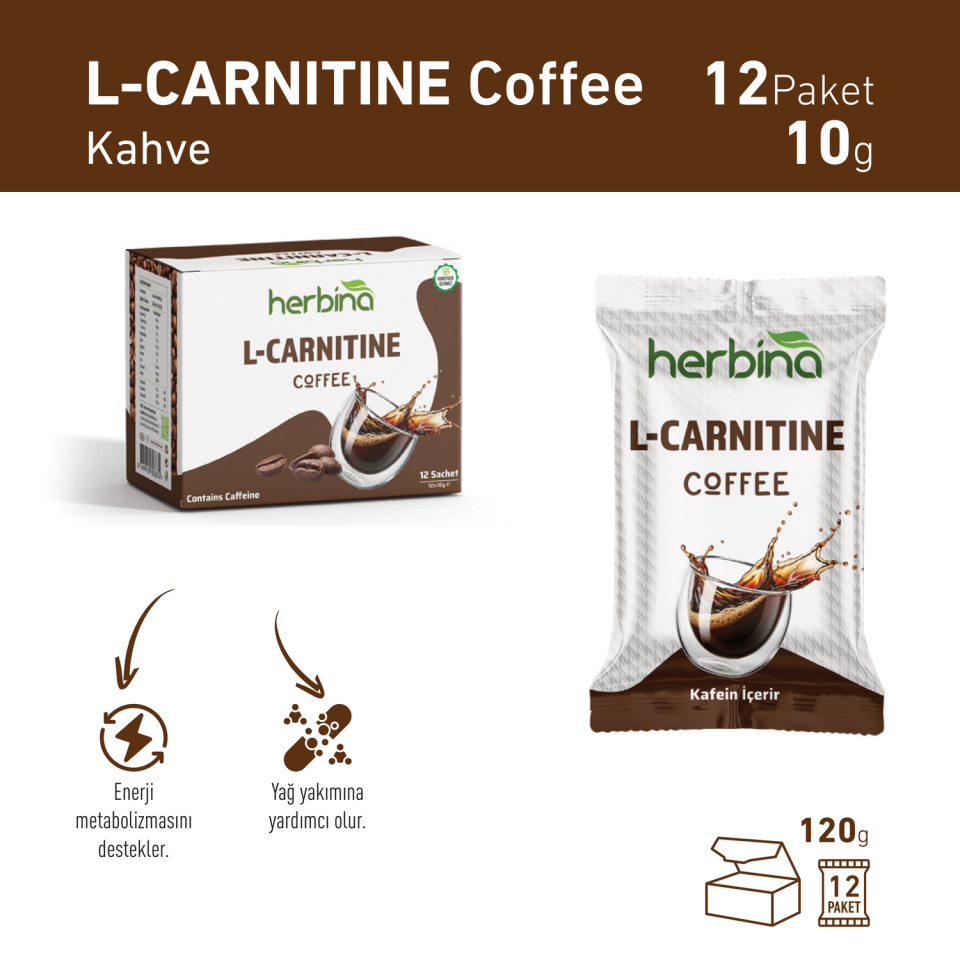 Herbina L-Carnitine Coffee ürün bilgi paneli