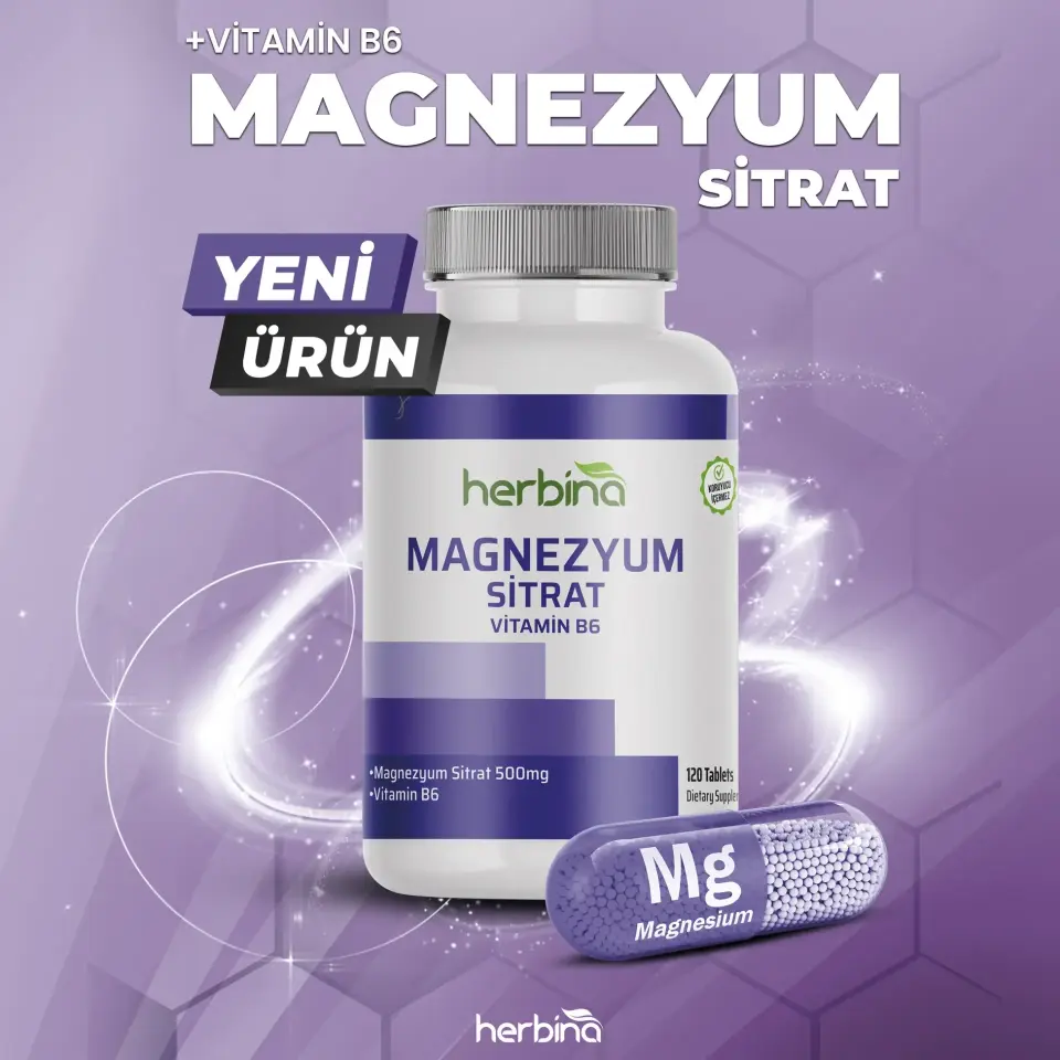 Magnezyum Sitrat ürün ve ambalaj tanıtım görseli