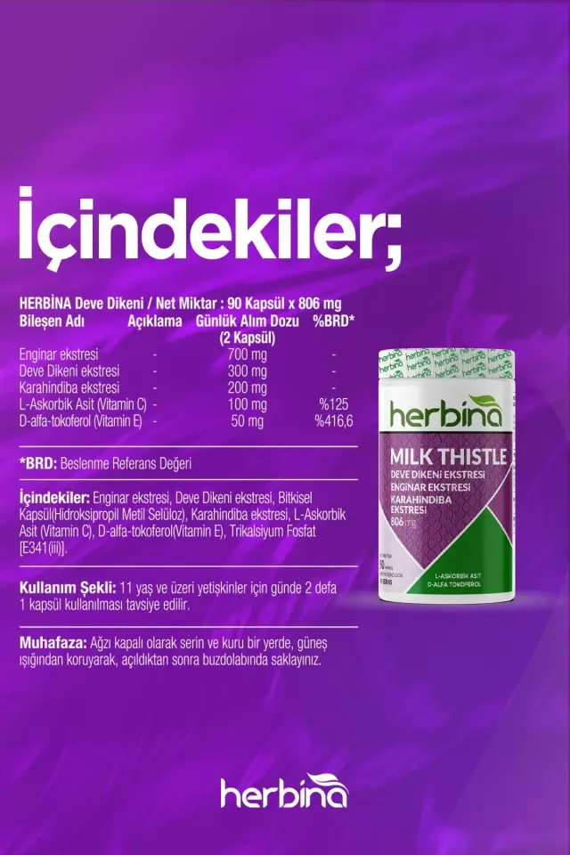 Milk Thistle içerik ve kullanım bilgileri