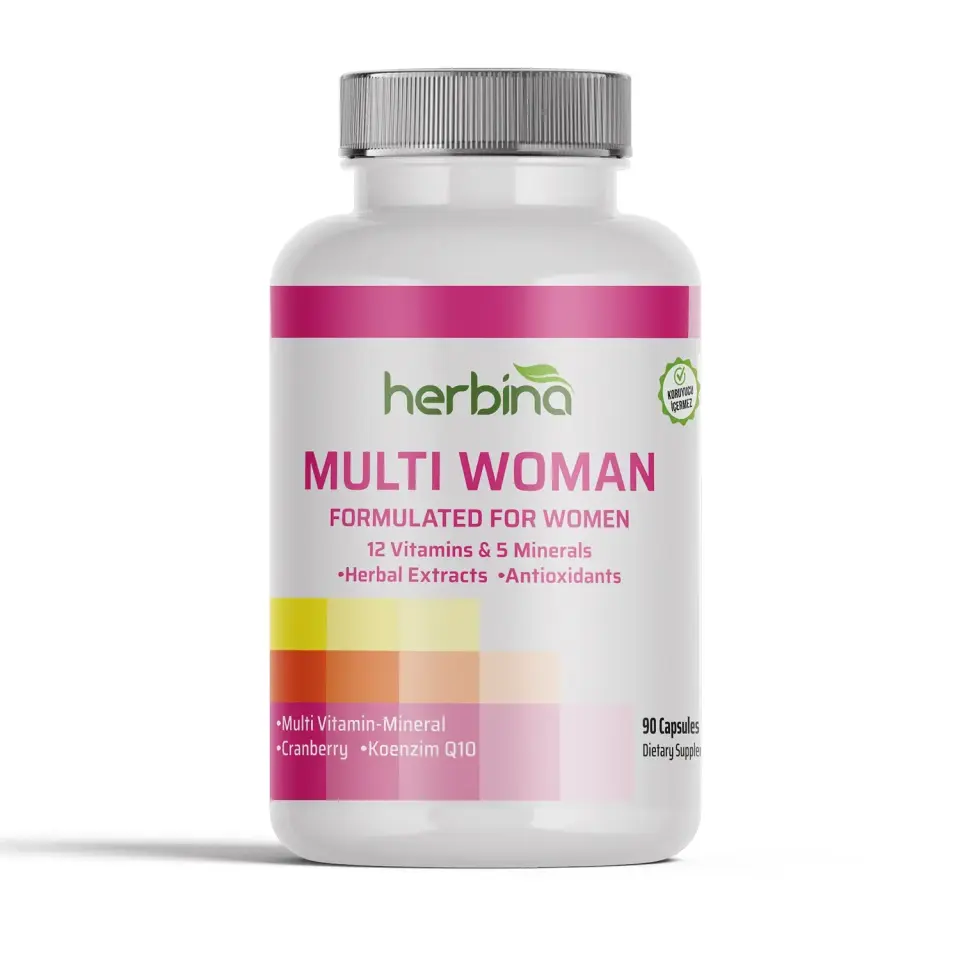 Herbina Multi Woman kadın multivitamin ürün şişesi