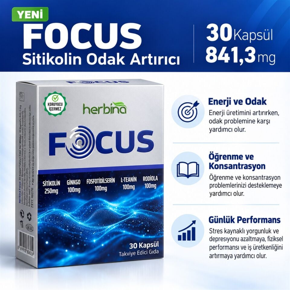 FOCUS Sitikolin Fosfotidilserin Kapsül