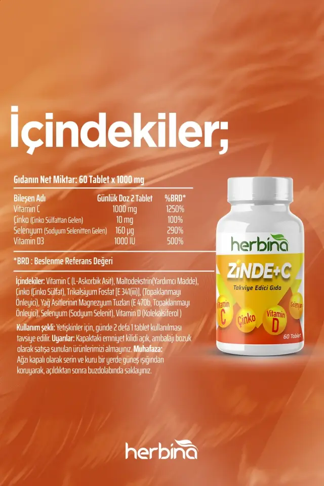 Zinde+C içerik ve kullanım bilgileri