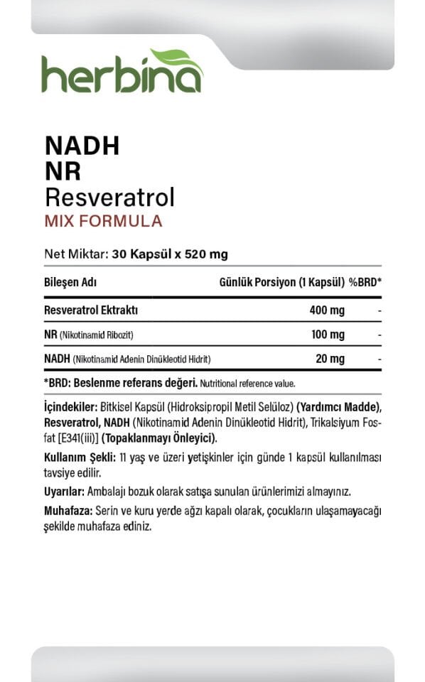 Nadh Nr Resveratrol 30 Kapsül