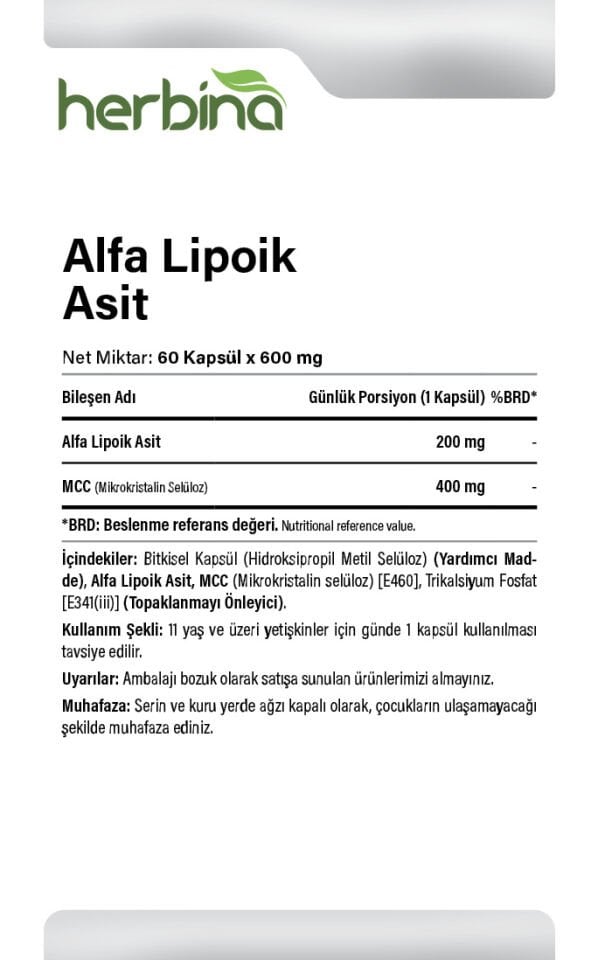 Alfa Lipoik Asit 200 mg