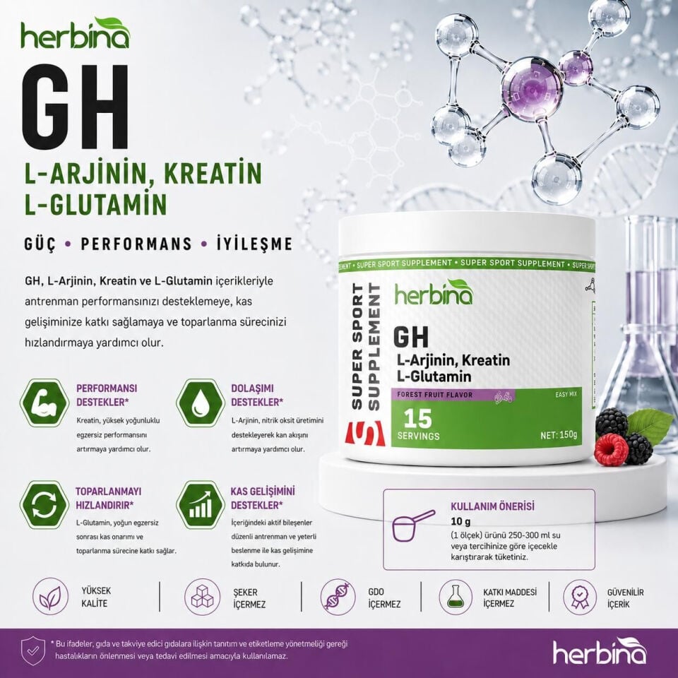 Herbina GH ürün içerik ve kullanım tanıtım görseli