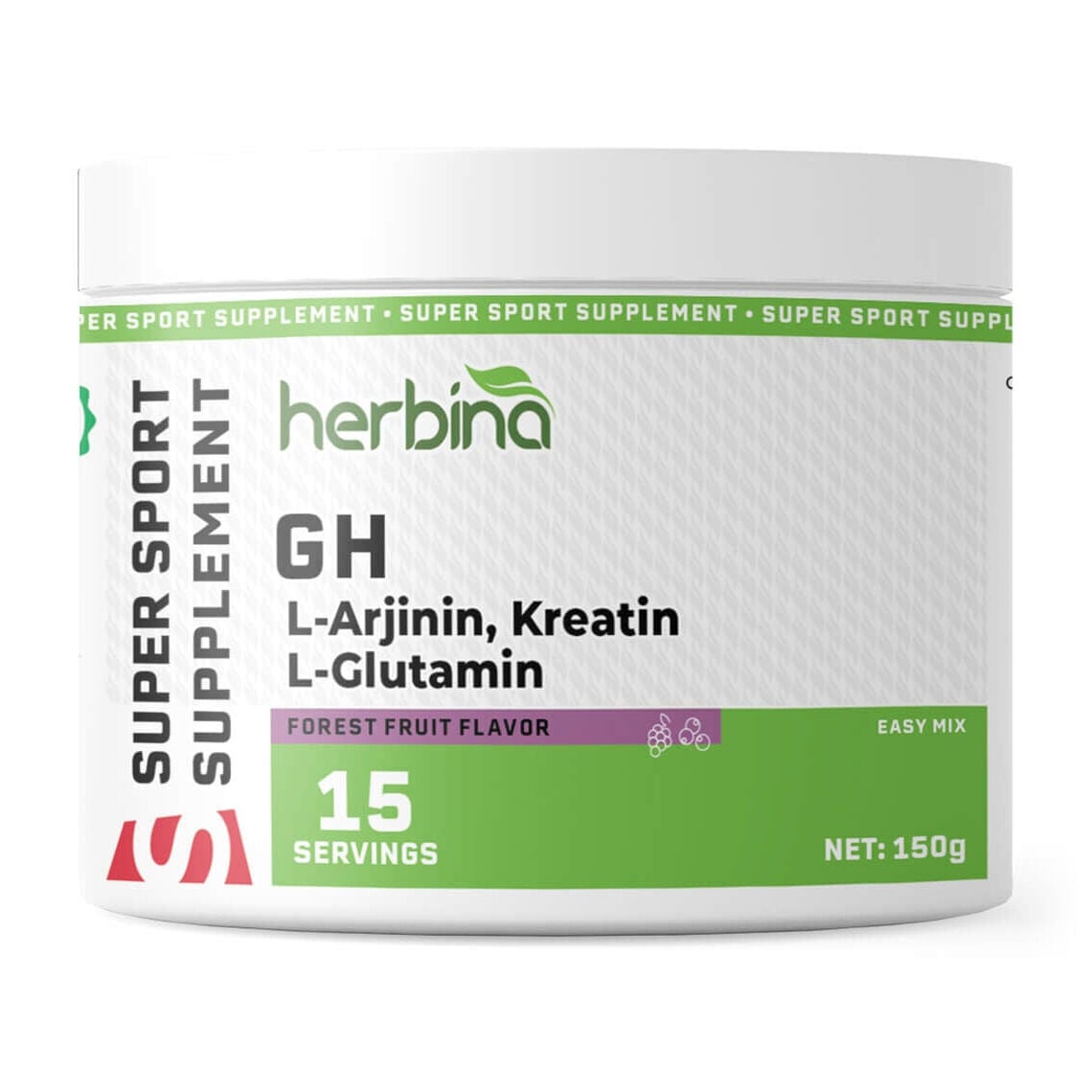 Herbina GH sporcu gıdası ürün kutusu