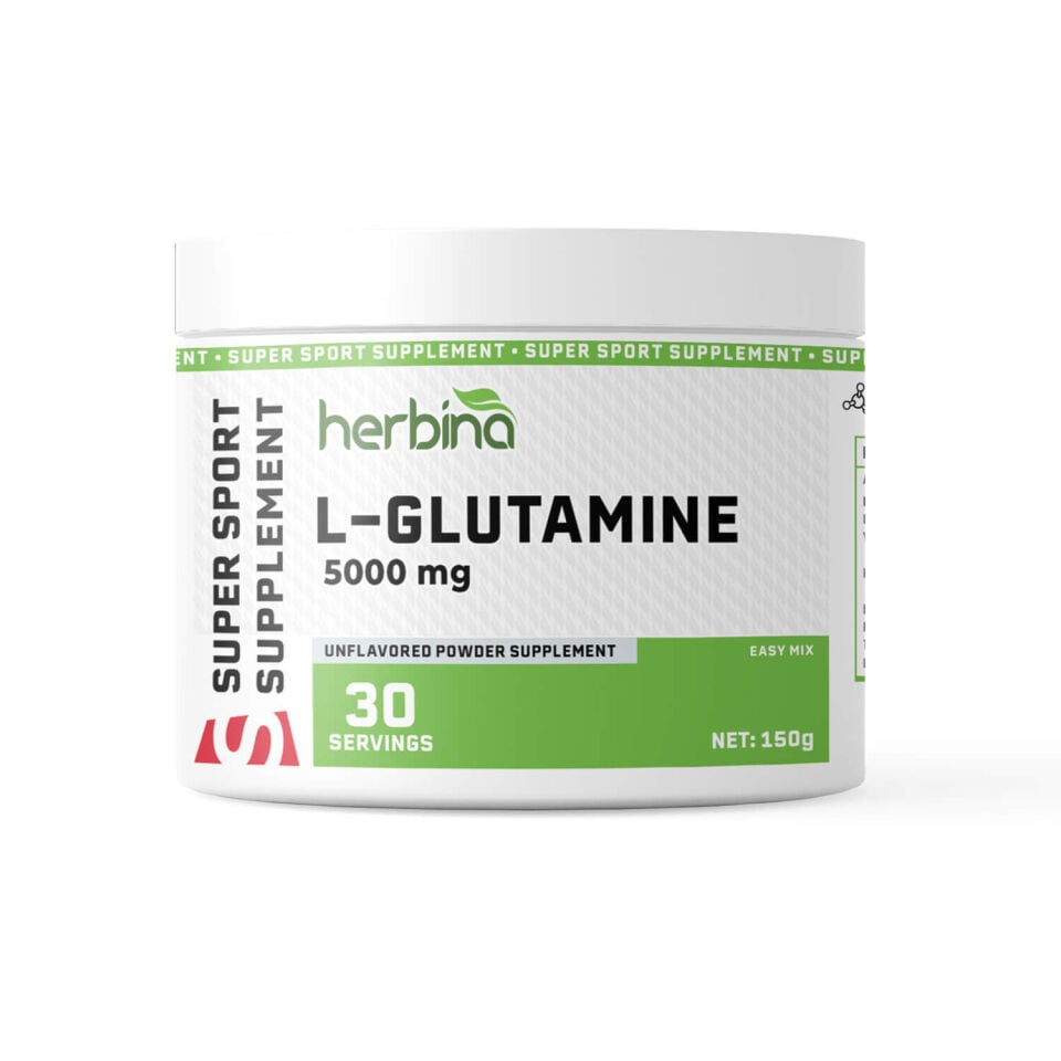 Herbina L-Glutamin toz ürün kutusu