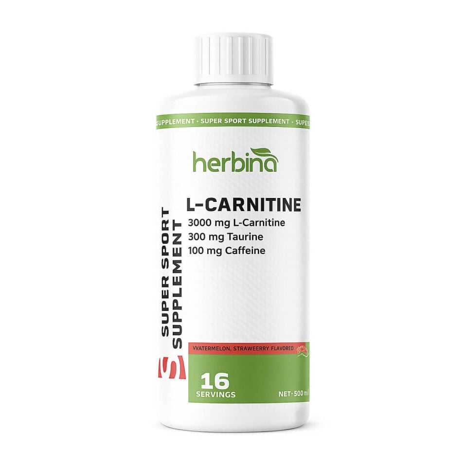 Herbina L-Carnitine sıvı ürün şişesi