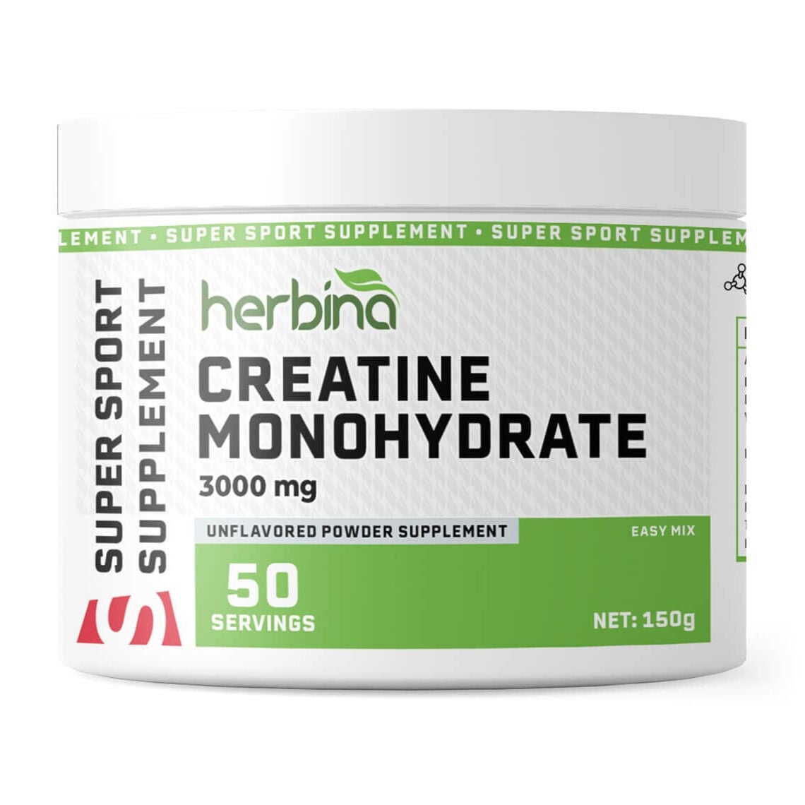 Herbina Kreatin Monohidrat toz ürün kutusu
