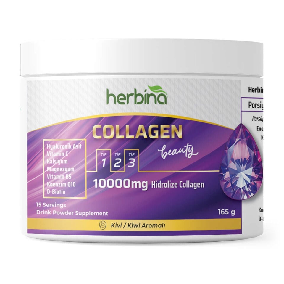 Herbina Kolajen Tip 1 2 3 165 g toz ürün kutusu